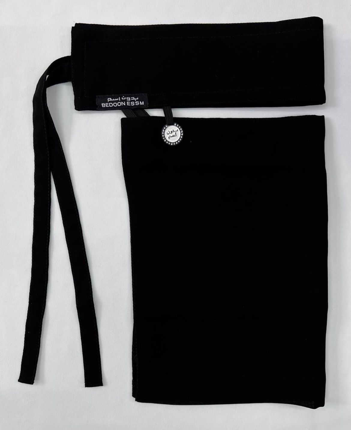 Saudi black niqab - circle charm